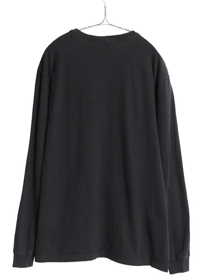 US企画 USA製 カーハート プリント 長袖 Tシャツ メンズ L / RELAXED FIT ロンT ミドルウェイト コットン 星条旗 迷彩柄 グラフィック 黒