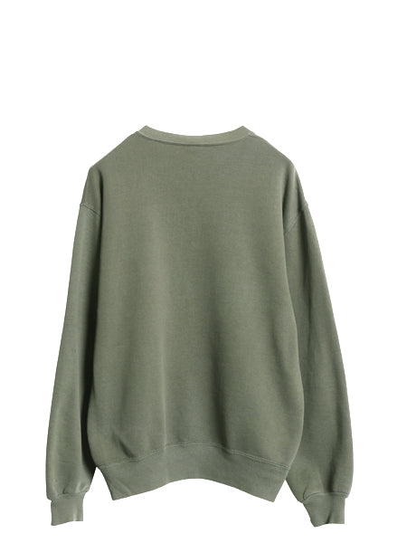 90s USA製 ラッセル 無地 スウェット メンズ レディース М / オールド トレーナー 前V 裏起毛 ワンポイント ブランク シンプル グリーン