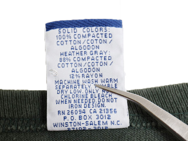 90s USA製 チャンピオン カレッジ プリント 長袖 Tシャツ メンズ L / オールド ヘビーウェイト コットン ロンT DARTMOUTH 目付き グリーン