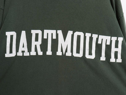 90s USA製 チャンピオン カレッジ プリント 長袖 Tシャツ メンズ L / オールド ヘビーウェイト コットン ロンT DARTMOUTH 目付き グリーン