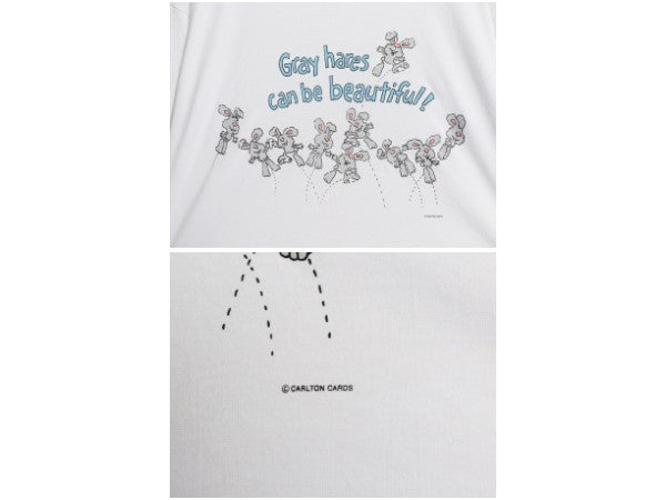 90s USA製 ウサギ イラスト プリント Tシャツ メンズ レディース L / オールド アート グラフィック アニマル シングルステッチ カットソー