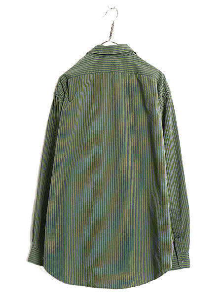 90s ポロ ラルフローレン ストライプ 長袖 シャツ メンズ XL オールド ポロ コットン 長袖シャツ ワンポイント カジュアル  大きいサイズ
