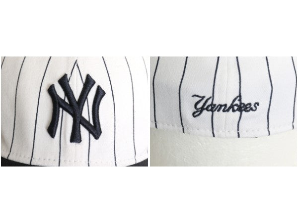 デッドストック ニューエラ ヤンキース ベースボール キャップ メンズ M L / 帽子 MLB オフィシャル 39 THIRTY 大リーグ 野球 ストライプ