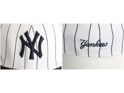 デッドストック ニューエラ ヤンキース ベースボール キャップ メンズ M L / 帽子 MLB オフィシャル 39 THIRTY 大リーグ 野球 ストライプ