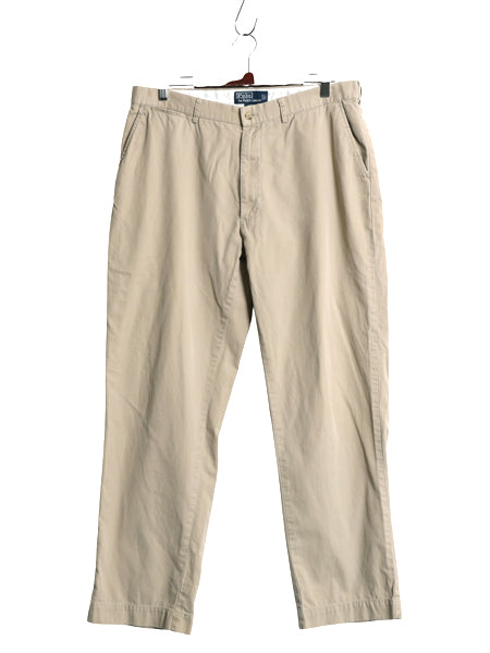 90s ポロ ラルフローレン コットン チノ パンツ 36 30.5 / オールド スラックス チノパン ストレート ノータック アーミー タイプ ベージュ