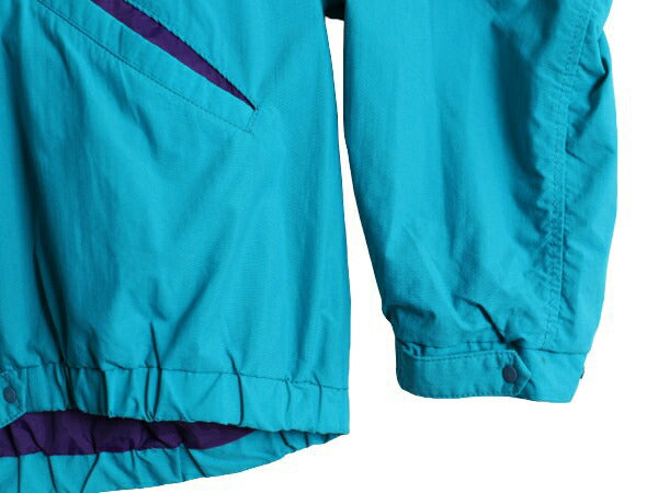 80s USA製 エルエルビーン ナイロン パーカー ジャケット レディース M メンズ S 程/ 80年代 ヴィンテージ LLBean フルジップ ハイネック