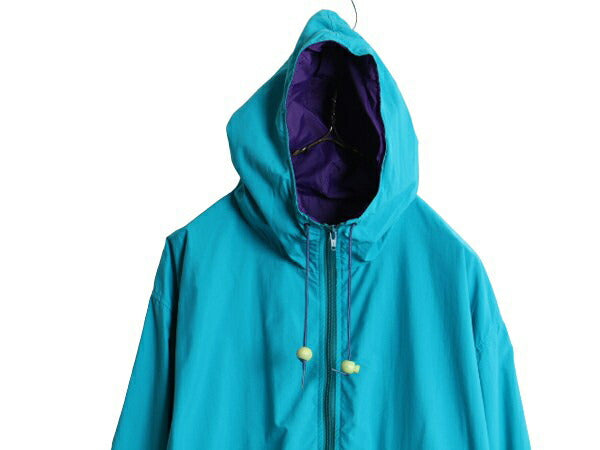 80s USA製 エルエルビーン ナイロン パーカー ジャケット レディース M メンズ S 程/ 80年代 ヴィンテージ LLBean フルジップ ハイネック