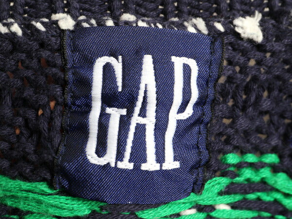 90s ■ OLD GAP フェアアイル コットン ニット セーター ( メンズ XL ) 古着 90年代 オールド ギャップ ノルディック 総柄 ヘビーウェイト