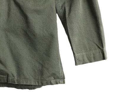60s ■ 米軍実物 US ARMY コットン サテン ユーティリティ シャツ SMALL / 60年代 ビンテージ 筒袖 1st 後期 OG107 ミリタリー ジャケット