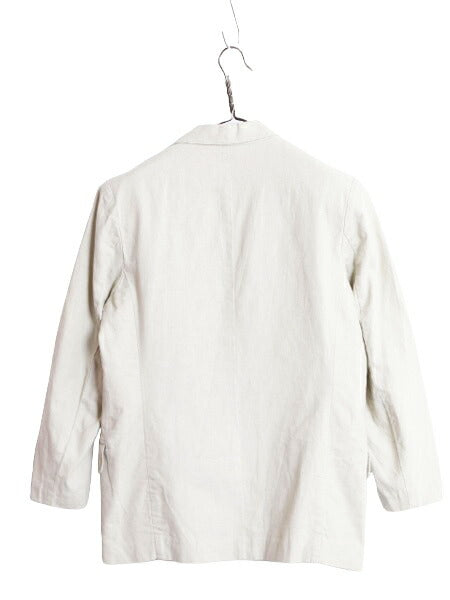 90s OLD GAP テーラード ジャケット レディース S / 90年代 オールド ギャップ ブレザー 無地 サマー コットン リネン ナチュラル 2ボタン