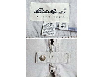 90s エディーバウアー サファリ ベスト メンズ M / オールド EDDIE BAUER アウトドア ハンティング フィッシング 前開き 多ポケット 重ね着
