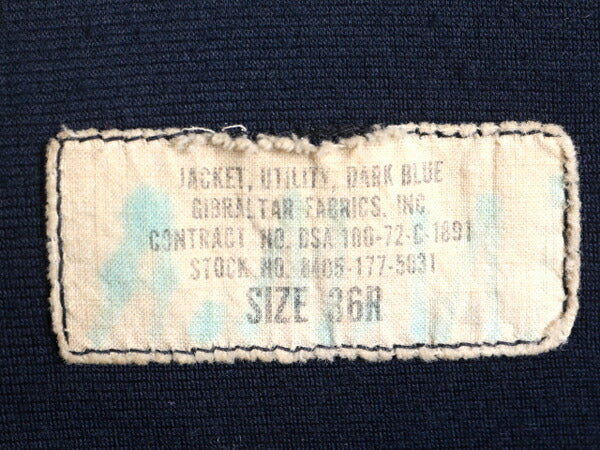 70s 72年製 USN ネイビー サブマリン ジャケット メンズ S 古着 70年代 ヴィンテージ ユーティリティ ミリタリー NAVY 軍物 ジャンパー 紺