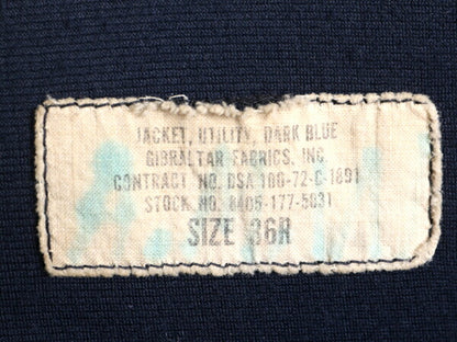 70s 72年製 USN ネイビー サブマリン ジャケット メンズ S 古着 70年代 ヴィンテージ ユーティリティ ミリタリー NAVY 軍物 ジャンパー 紺