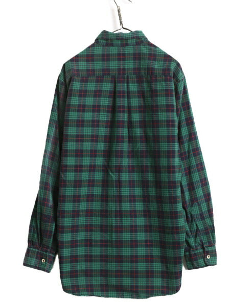 80s USA製 エルエルビーン タータン チェック フランネル シャツ メンズ XL 古着 ヴィンテージ LLBean 長袖シャツ ネルシャツ 大きいサイズ