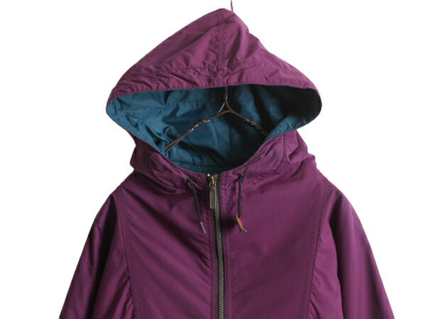 90s USA製 エルエルビーン 中綿 ナイロン アノラック パーカー ジャケット レディース M 90年代 オールド LLBEAN マンパ チロリアンテープ