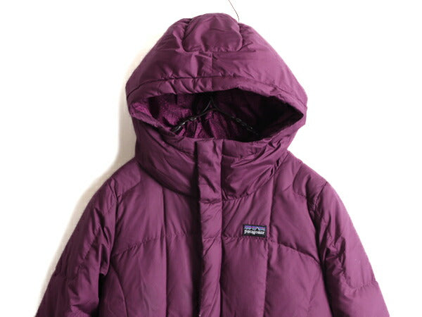ガールズ M 140cm 程■ 12年製 パタゴニア ダウン コート / キッズ PATAGONIA ナイロン フード パーカー ジャケット フルジップ アウトドア
