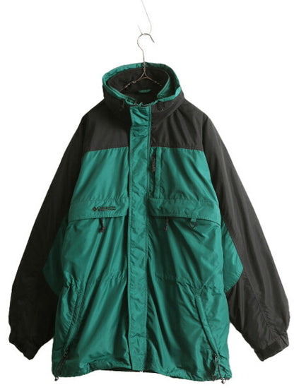 00s コロンビア ナイロン マウンテン ジャケット メンズ L 古着 00年代 Colombia GIZZMO フルジップ インターチェンジ 中綿ジャケット付き