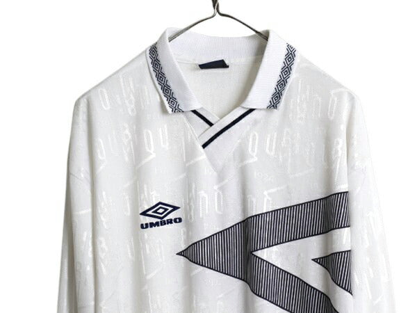 90s アンブロ 長袖 サッカー ユニフォーム メンズ XL / オールド 当時物 ポロシャツ プラクティス シャツ ジャージ ゲームシャツ スポーツ