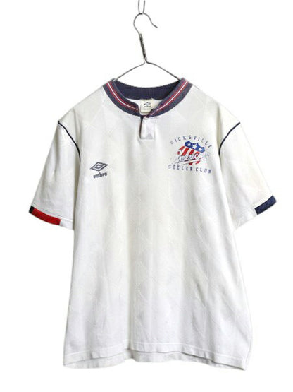 80s 90s USA製 アンブロ サッカー ユニフォーム メンズ XL 小さめ M オールド ヴィンテージ 当時物 ジャージ ゲーム プラクティス Tシャツ