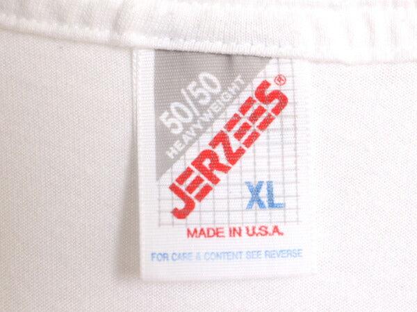 90s USA製 ビンゴ ジョーク メッセージ プリント Tシャツ メンズ XL / 古着 90年代 オールド 当時物 イラスト グラフィック 半袖Tシャツ 白