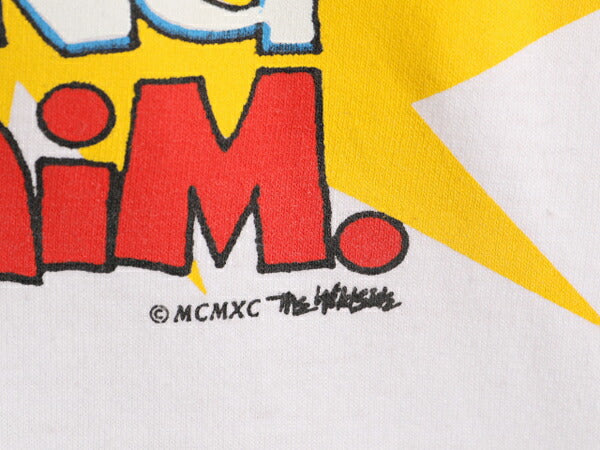 90s USA製 ビンゴ ジョーク メッセージ プリント Tシャツ メンズ XL / 古着 90年代 オールド 当時物 イラスト グラフィック 半袖Tシャツ 白