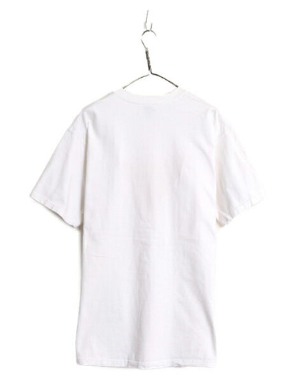 90s タコベル チワワ 立体 プリント Tシャツ メンズ L 古着 90年代 オフィシャル 企業物 当時物 キャラクター アニマル フォト イラスト 白