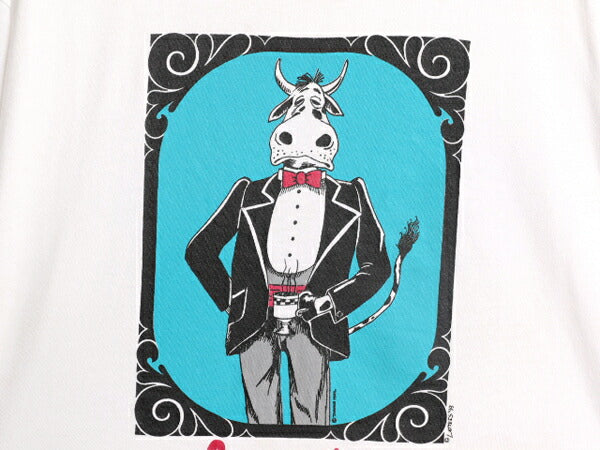 90s USA製 ジョーク ウシ アニマル イラスト プリント Tシャツ メンズ XL / 90年代 オールド アート キャラクター シングルステッチ ONEITA