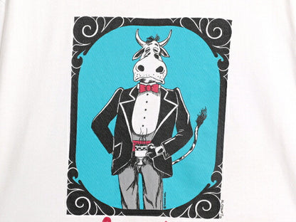 90s USA製 ジョーク ウシ アニマル イラスト プリント Tシャツ メンズ XL / 90年代 オールド アート キャラクター シングルステッチ ONEITA
