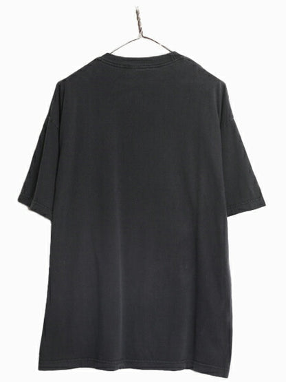 90s メッセージ プリント Tシャツ メンズ XL 程 黒 古着 90年代 当時物 オールド ジョーク シュール ヘビーウェイト 大きいサイズ ブラック