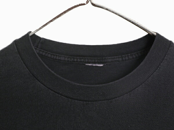 90s メッセージ プリント Tシャツ メンズ XL 程 黒 古着 90年代 当時物 オールド ジョーク シュール ヘビーウェイト 大きいサイズ ブラック