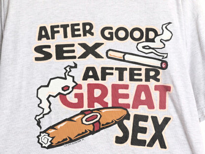 90s エロ ジョーク メッセージ プリント Tシャツ メンズ XL 90年代 オールド 下ネタ SEX グラフィック 当時物 大きいサイズ ヘビーウェイト