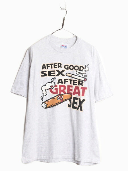 90s エロ ジョーク メッセージ プリント Tシャツ メンズ XL 90年代 オールド 下ネタ SEX グラフィック 当時物 大きいサイズ ヘビーウェイト