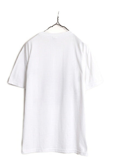 00s ドッグ イラスト プリント Tシャツ メンズ レディース L 古着 オールド 当時物 アート イヌ アニマル 白  白Tシャツ WILDSIDE ホワイト