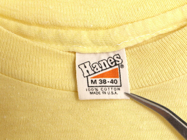 70s USA製 MR BILL キャラクター イラスト プリント Tシャツ メンズ M 小さめ S 程 70年代 ヴィンテージ ミスタービル シングルステッチ 黄