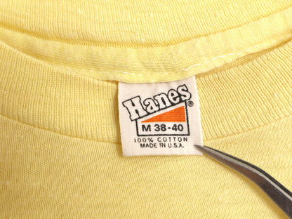 70s USA製 MR BILL キャラクター イラスト プリント Tシャツ メンズ M 小さめ S 程 70年代 ヴィンテージ ミスタービル シングルステッチ 黄