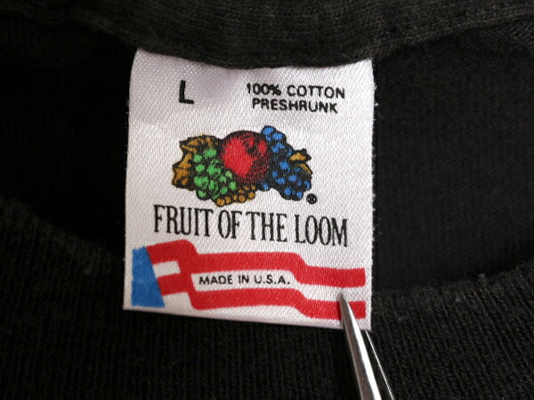 90s USA製 企業 プリント ポケット付き 半袖 Tシャツ メンズ L 90年代 オールド 企業物 当時物 ポケT ヘビーウェイト シングルステッチ 黒