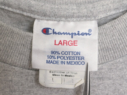 90s チャンピオン 2段 カレッジ プリント Tシャツ メンズ L / 90年代 オールド Champion 半袖Tシャツ ヘビーウェイト 霜降り 灰 メキシコ製