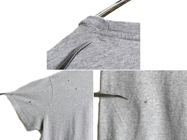 ■ ポロ ラルフローレン 星条旗 Pロゴ ワッペン 刺繍 半袖 Tシャツ メンズ XL 古着 POLO フラッグ ロゴ クルーネック シングルステッチ 灰