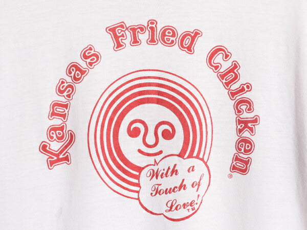 80s USA製 企業 ロゴ プリント リンガー Tシャツ メンズ L 小さめ M 程/ 80年代 ヴィンテージ 半袖Tシャツ 当時物 企業物 シングルステッチ