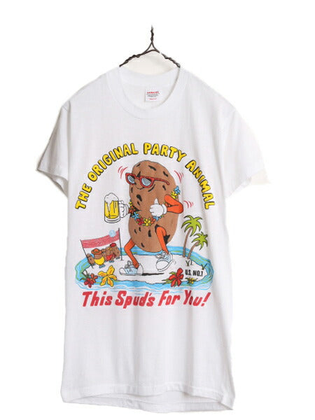 デッドストック 80s USA製 バドワイザー パロディ プリント Tシャツ メンズ M 小さめ S / 80年代 ヴィンテージ キャラクター 当時物 企業物