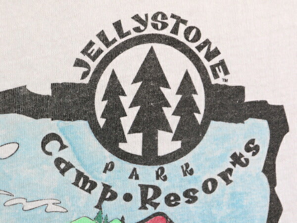 90s 00s ヨギベア キャラクター イラスト プリント Tシャツ メンズ XXL 古着 オールド オフィシャル アニマル アニメ 白 大きいサイズ 2XL