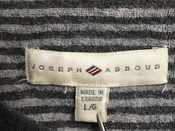 90s ジョセフ アブード ボーダー パイル Tシャツ メンズ L / 90年代 オールド JOSEPH ABBOUD 半袖Tシャツ サーフ タオル生地 起毛 カナダ製