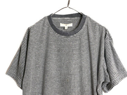90s ジョセフ アブード ボーダー パイル Tシャツ メンズ L / 90年代 オールド JOSEPH ABBOUD 半袖Tシャツ サーフ タオル生地 起毛 カナダ製