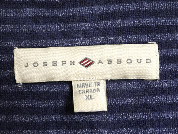 90s ジョセフ アブード ボーダー パイル Tシャツ メンズ XL 90年代 オールド JOSEPH ABBOUD 半袖Tシャツ サーフ タオル生地 起毛 カナダ製