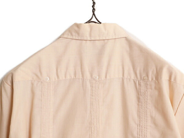80s 90s GUAYABERA 半袖 キューバ シャツ メンズ M / 80年代 90年代 オールド ヴィンテージ グアヤベーラ メキシカン ボックス 4ポケット