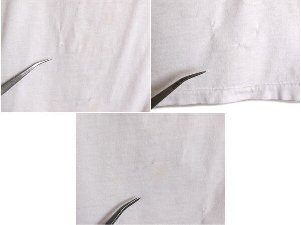 70s USA製 ベースボール 4段 染込み プリント Tシャツ M 小さめ XS 70年代 ヴィンテージ 当時物 フルーツオブザルーム シングルステッチ 白
