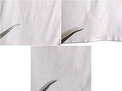 70s USA製 ベースボール 4段 染込み プリント Tシャツ M 小さめ XS 70年代 ヴィンテージ 当時物 フルーツオブザルーム シングルステッチ 白