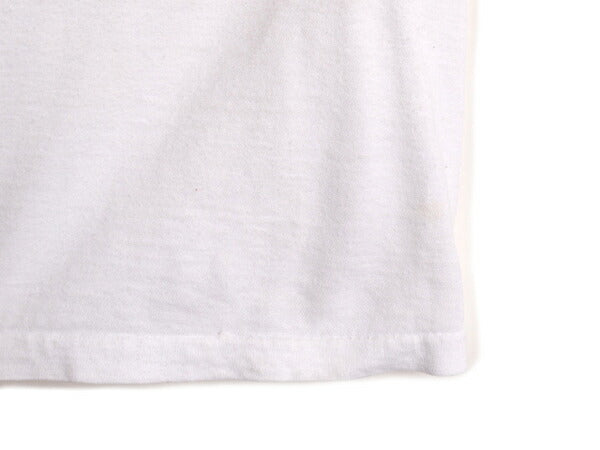 70s USA製 ベースボール 4段 染込み プリント Tシャツ M 小さめ XS 70年代 ヴィンテージ 当時物 フルーツオブザルーム シングルステッチ 白