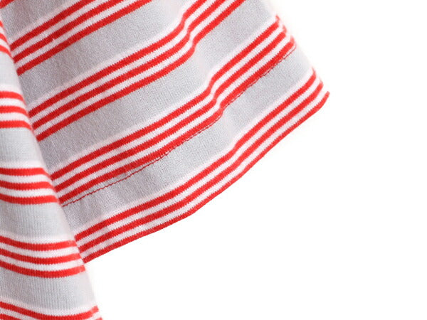70s 80s モックネック リブ編み ボーダー 半袖 Tシャツ メンズ レディース S / 70年代 80年代 ヴィンテージ ストレッチ シングルステッチ