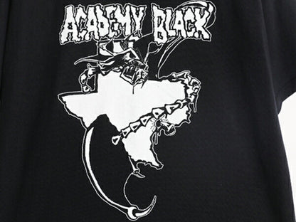 00s バンド グラフィック イラスト プリント Tシャツ メンズ M 00年代 オールド ロック 音楽 音物 ヘビーウェイト ブラック モノトーン 黒